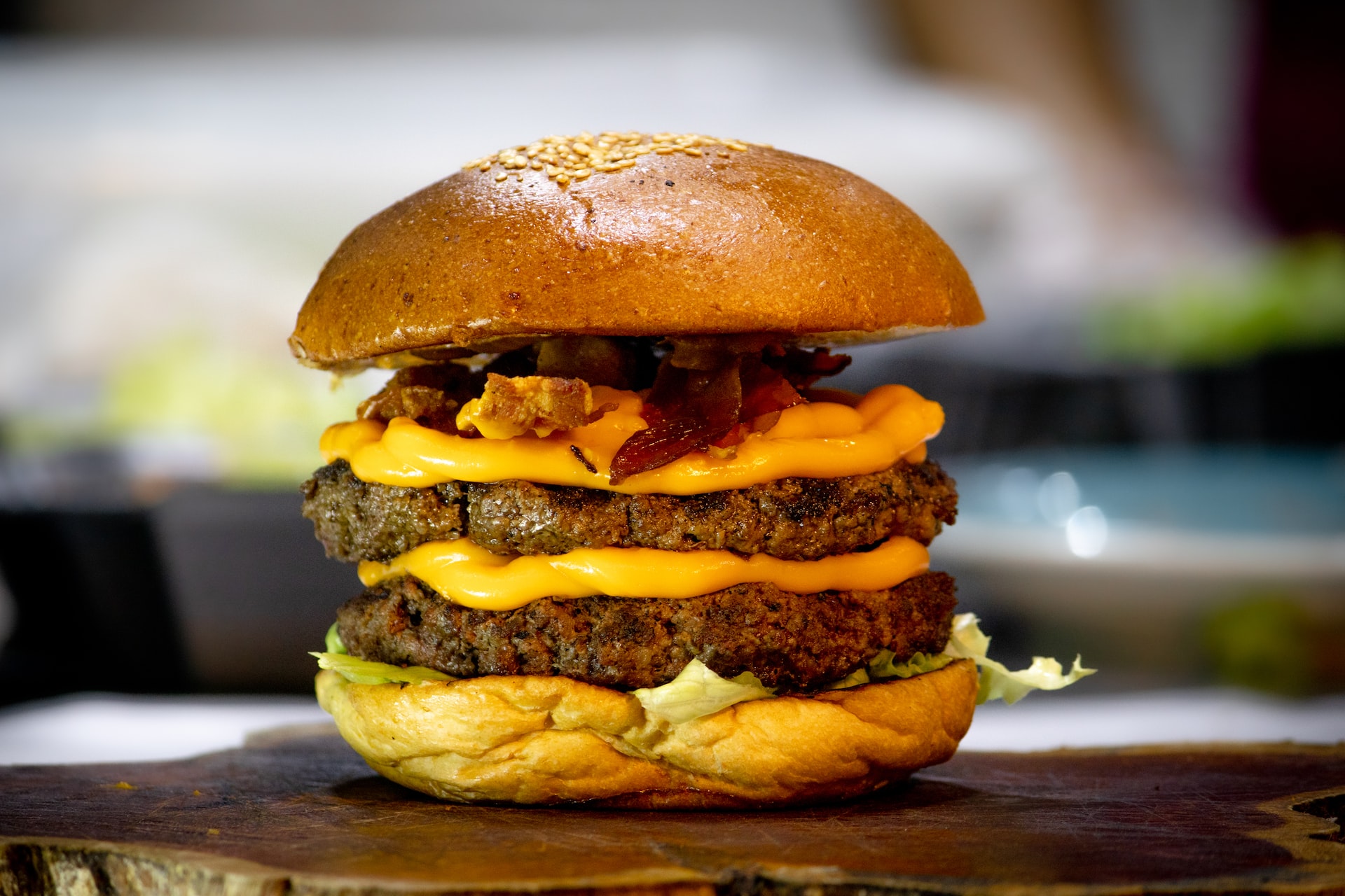 Foto de um hamburguer
